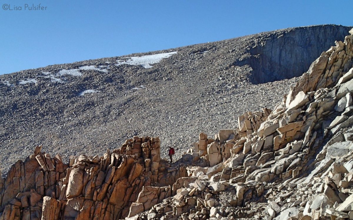 Amazing rock formations along the trail to the summit.